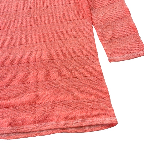 Miss Me Womens Sz Medium Bright Coral 3/4 Sleeve Knit Hooded Lightweight Sweater - Picture 13 of 16
